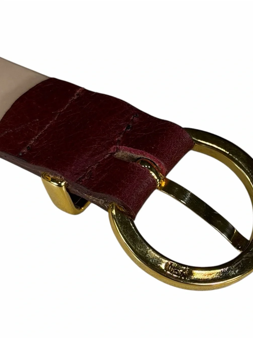 Streets Ahead Women's Brown Leather Belt with Gold Buckle Made In Italy Italian